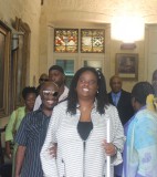 The Honourable Kerryann Ifill, President of the Senate exits the Chamber