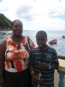 Nathaniel and his mother, Pricilla Clement